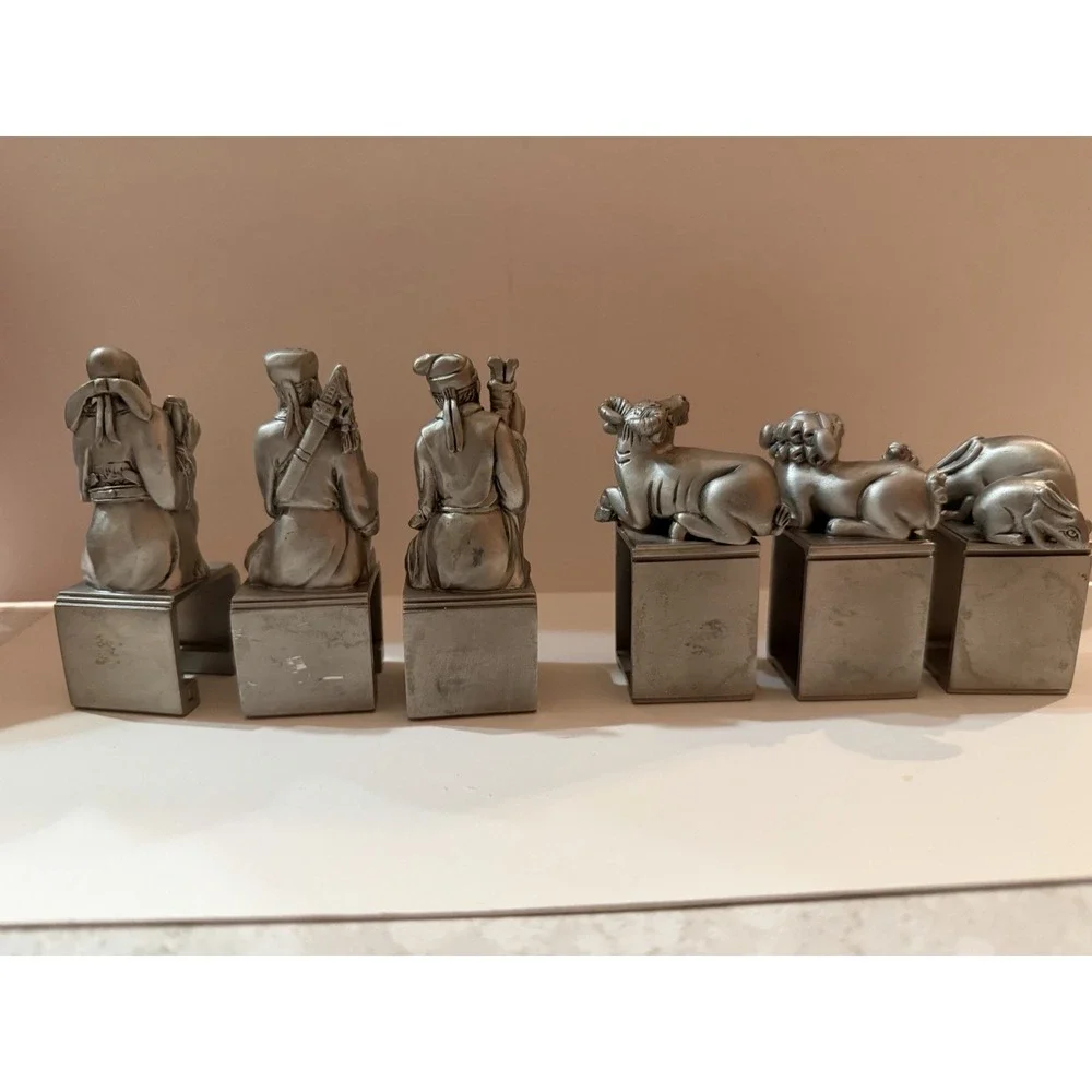 Tumasek Solid Pewter –‎ Eight Immortals & Auspicious Animals (Set of 6)