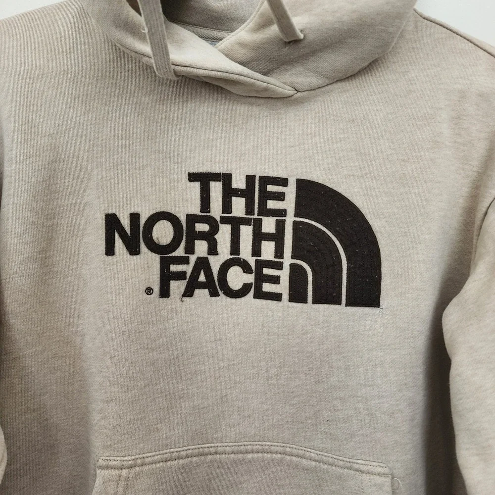 ⭐️ The North Face Mens Half Dome Pullover Hoodie Beige Oatmeal Logo Sweatshirt M