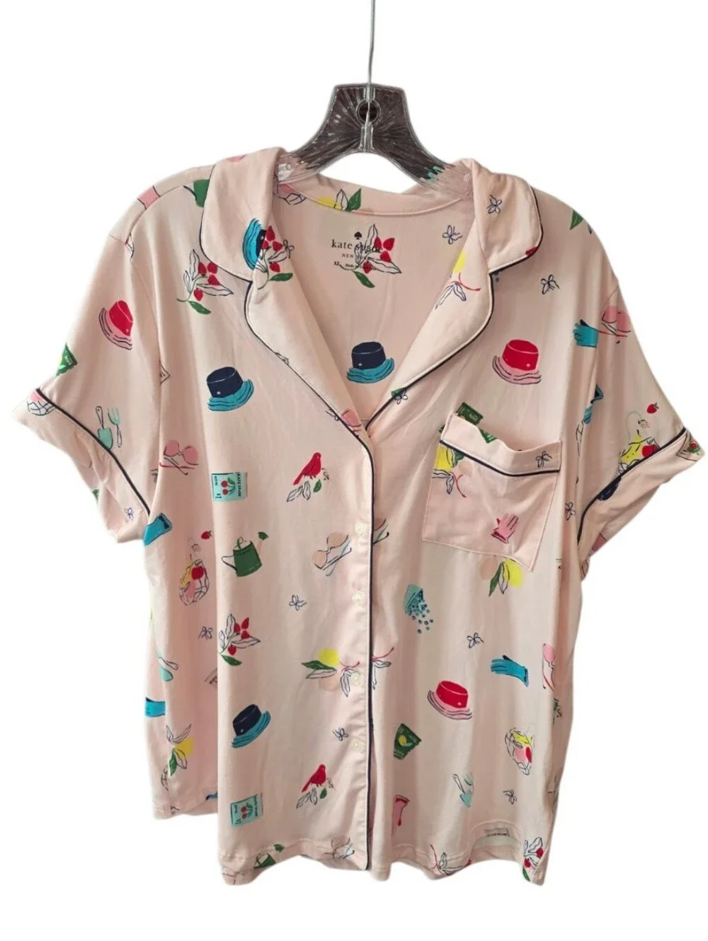 Kate Spade New York Light Pink Two Piece Pajama Set XL