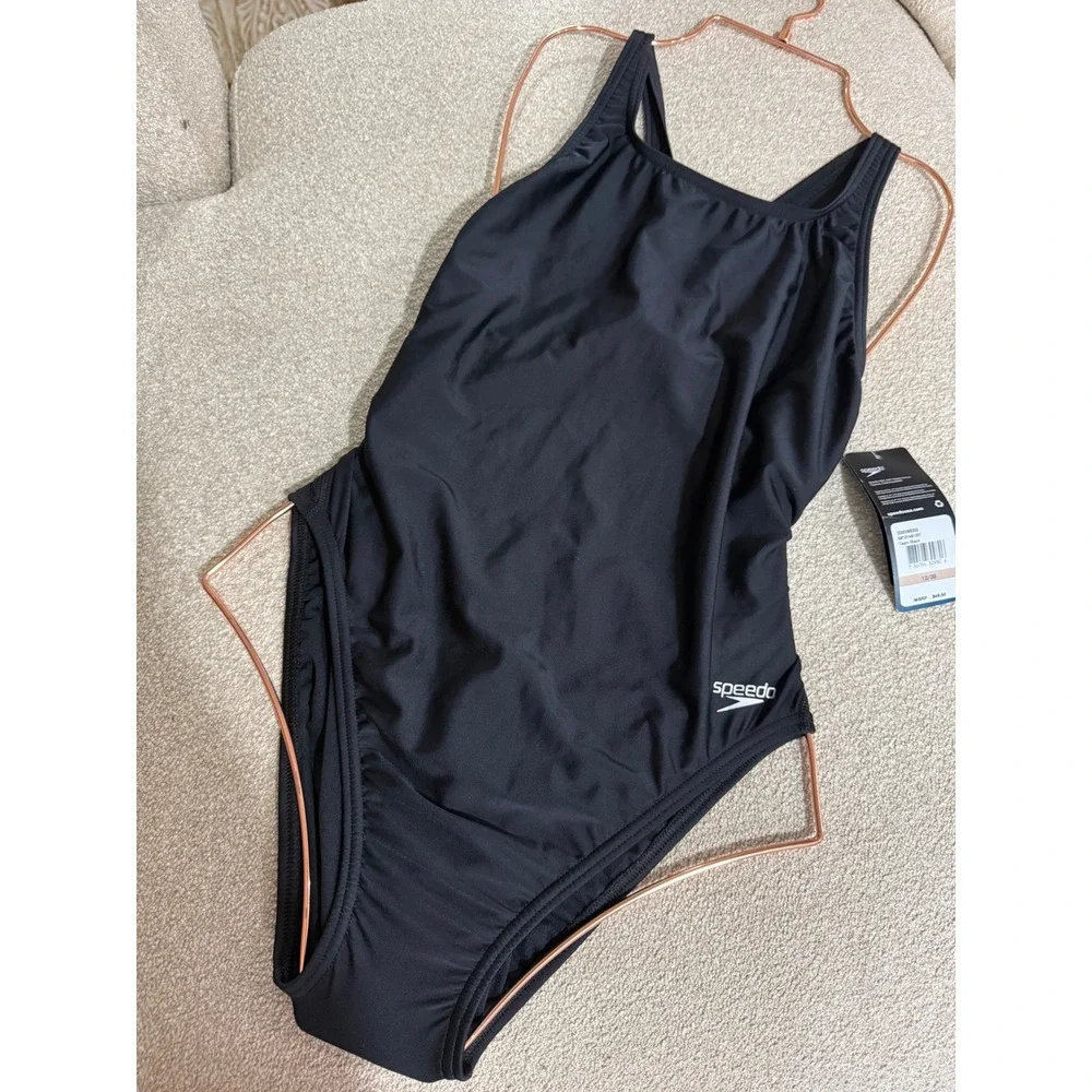 Speedo One Piece Swimsuit Athletic‎ Training Swimwear Womens size 12/38