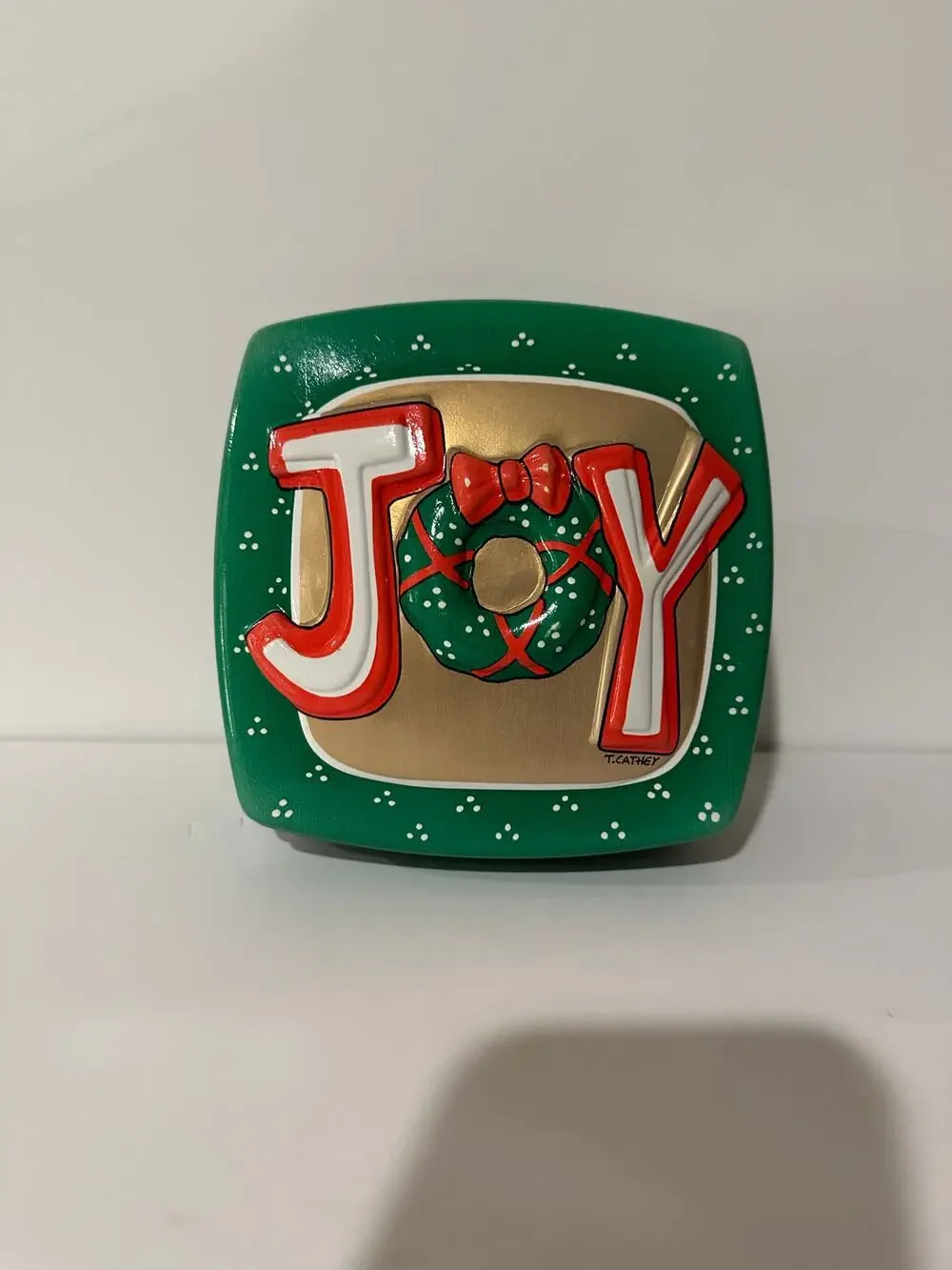 Vintage Ullman Co. Joy 3d cookie or gift box T. Cathey