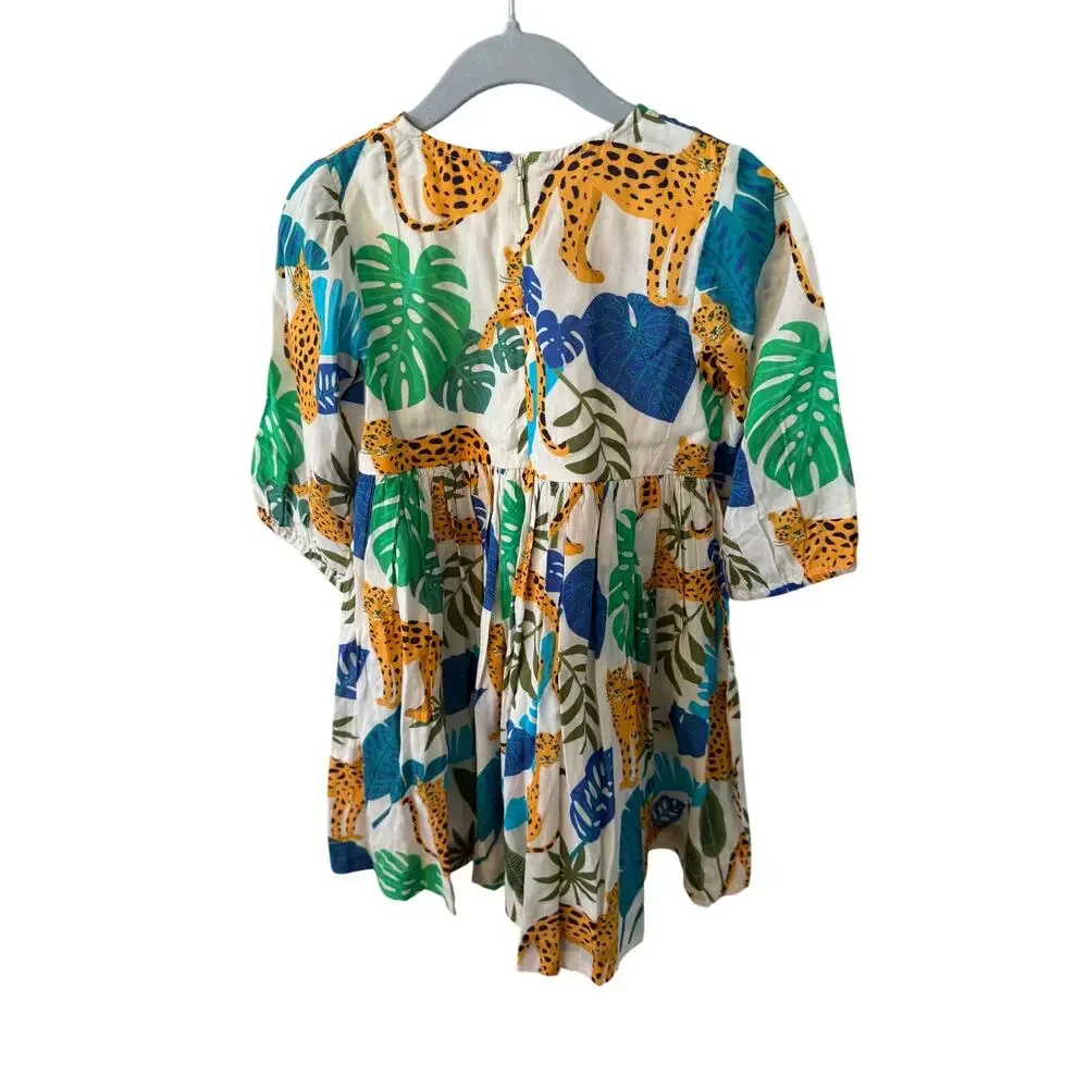 Briton Court Girl's White Tropical A-Line Dress Size 3Y
