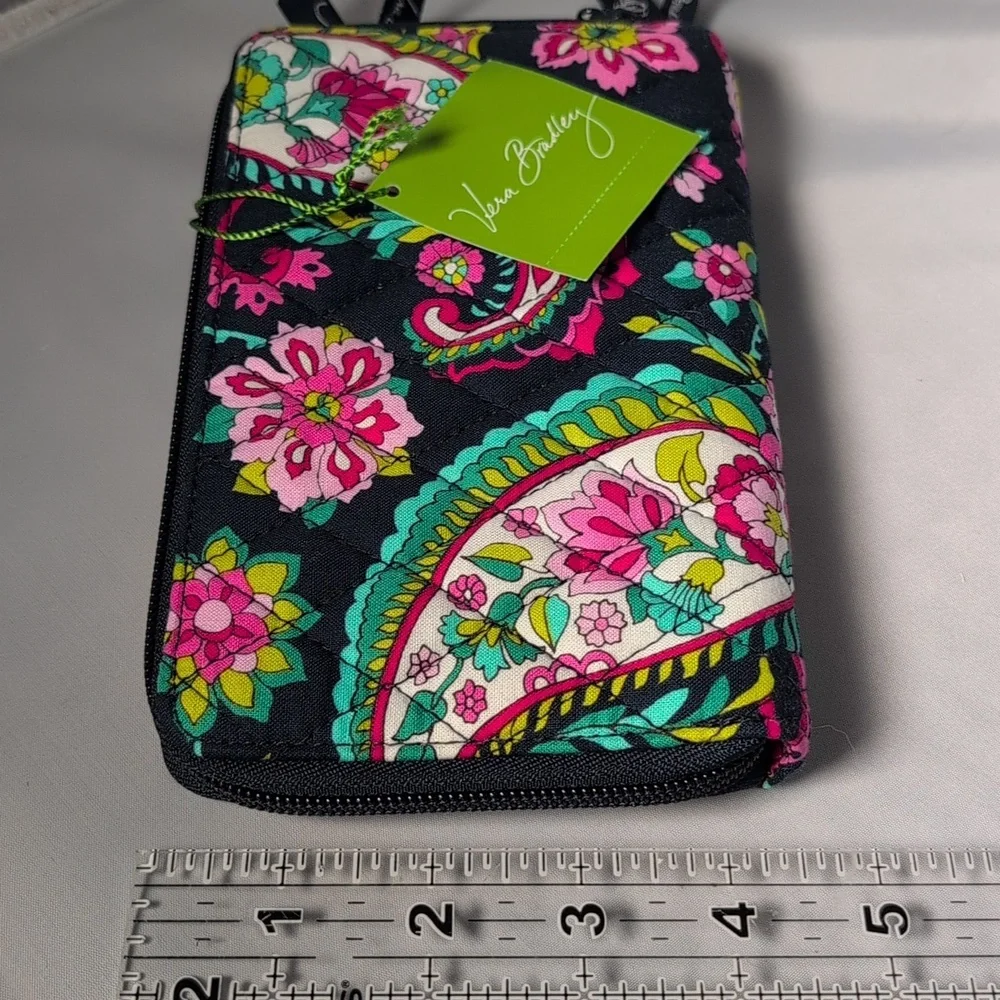Vera Bradley Zip-Around Wallet in Petal Paisley Wristlet