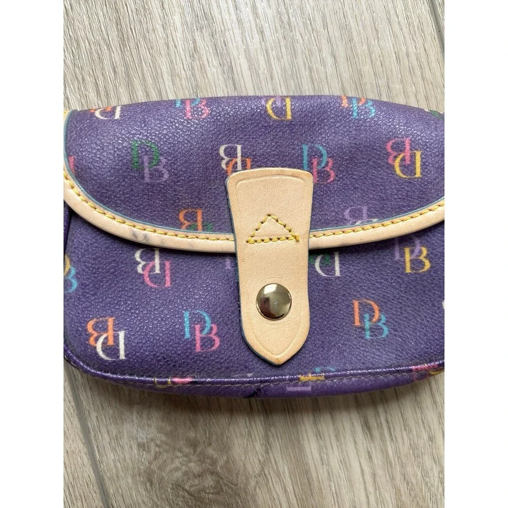Vintage Dooney and Bourke Wristlet 90s Y2K Retro Boho Lilac colorway hangtag