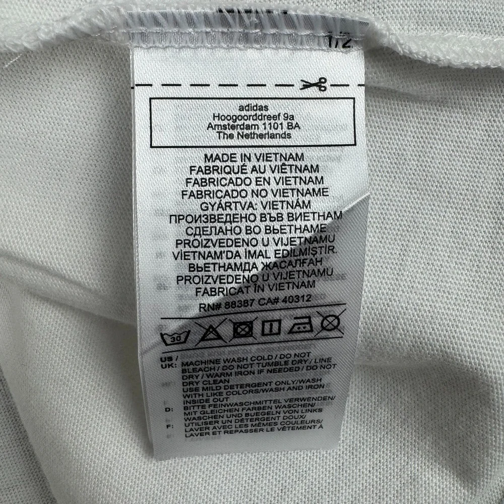 adidas Originals Adicolor Tricolor Trefoil T-Shirt Cotton White Mens XL