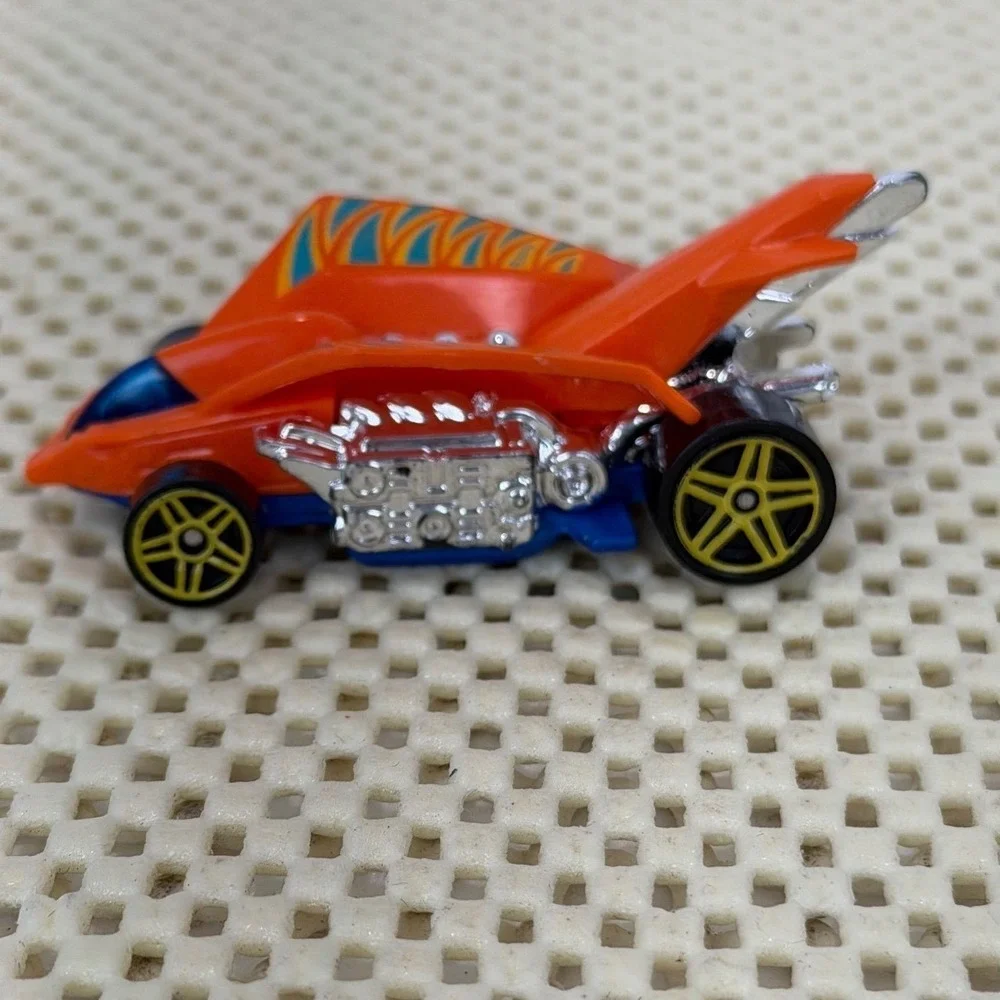 Hot Wheels Turbo Rooster Orange Blue 2016 Mattel‎ Diecast Toy Car 1/64 Scale EUC