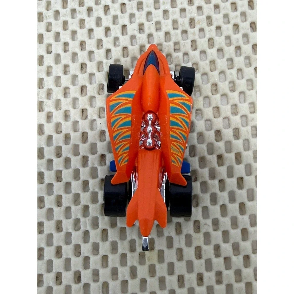 Hot Wheels Turbo Rooster Orange Blue 2016 Mattel‎ Diecast Toy Car 1/64 Scale EUC
