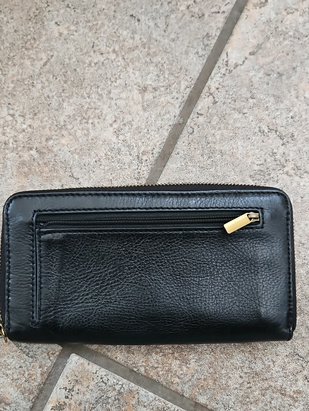 Fossil black leather
