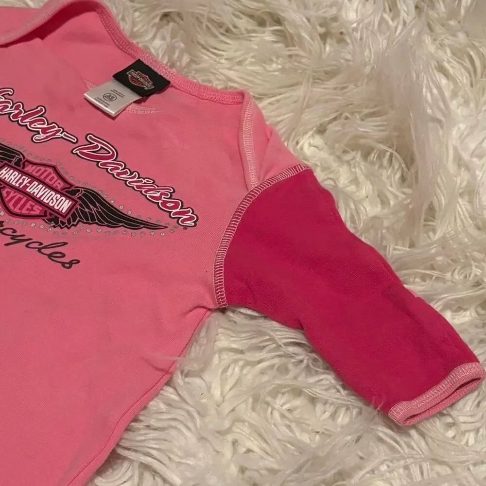 Harley Davidson Pink Romper 3-6 Months
