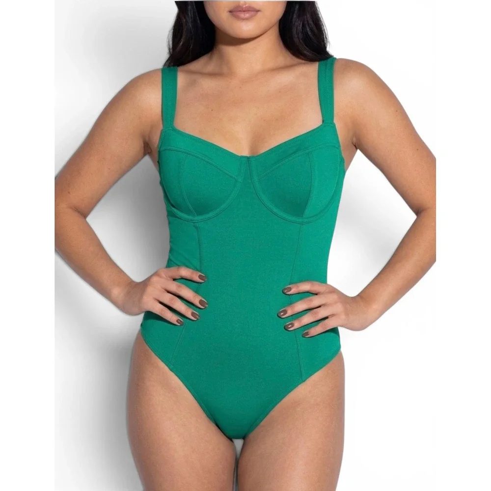 TA3 Lifty One Piece Swimsuit Emerald Green XL Short B/C NWT Shaping Sculpting‎
