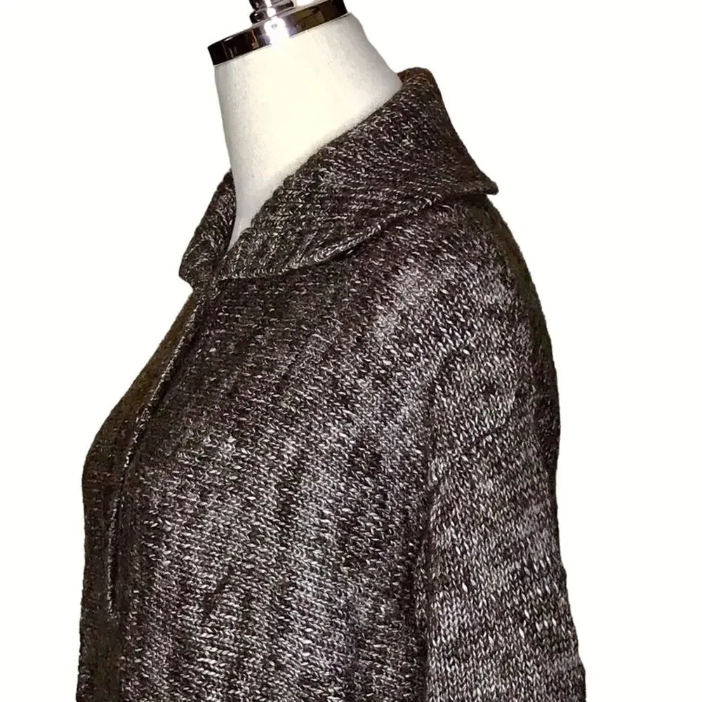 J. Crew Size XS Marled Knit 1/2 Button Collared Sweater-Woman-Wool/Alpaca Blend