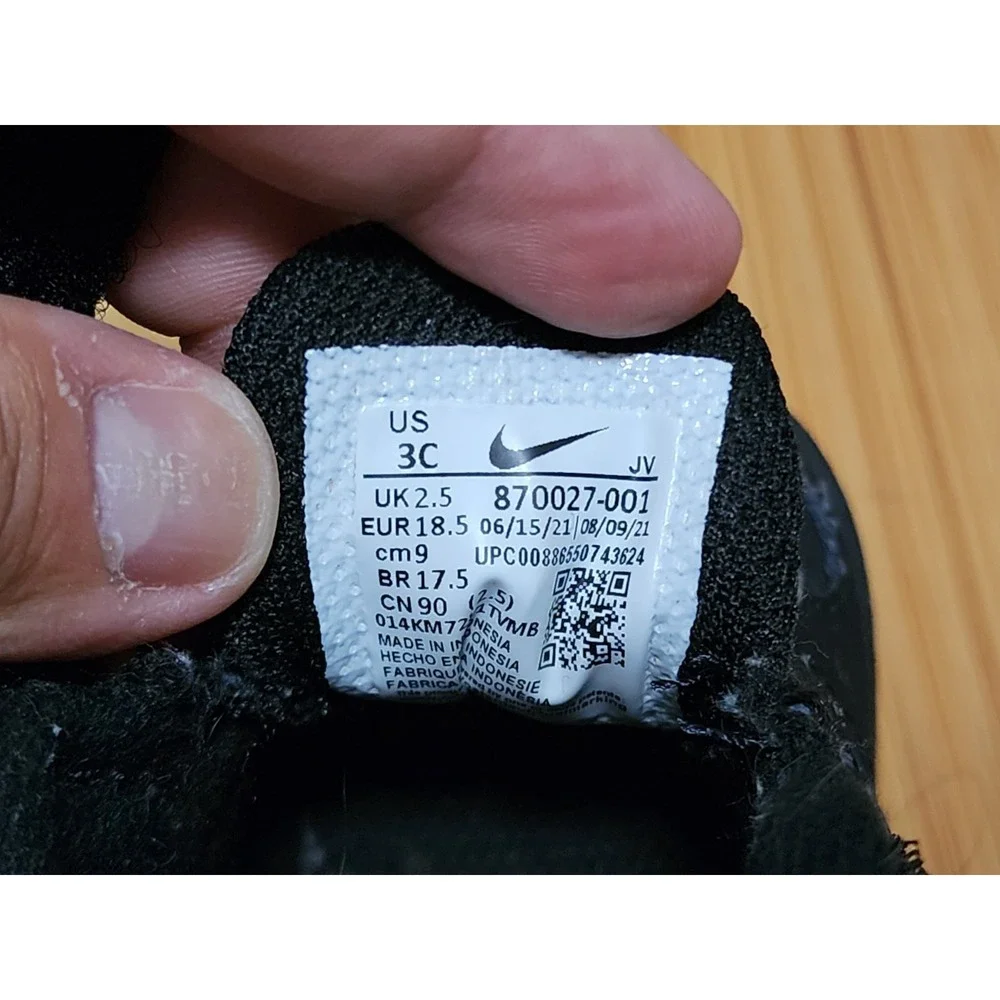 Nike Court Borough Mid Shoes Toddler 3C Triple Black 870027-001 Sneakers