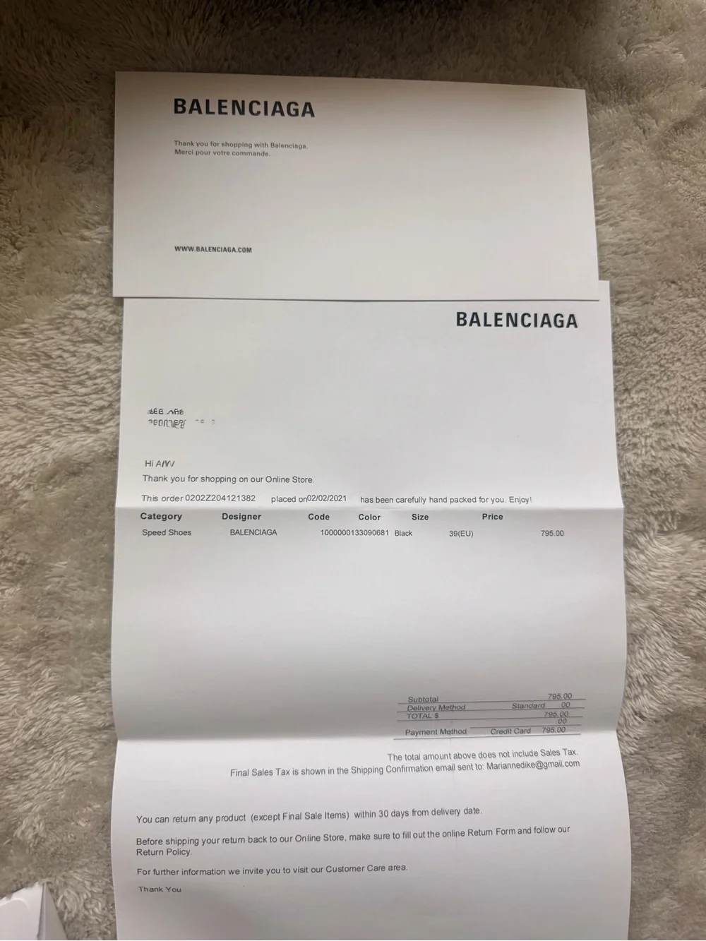 Balenciaga slip sock