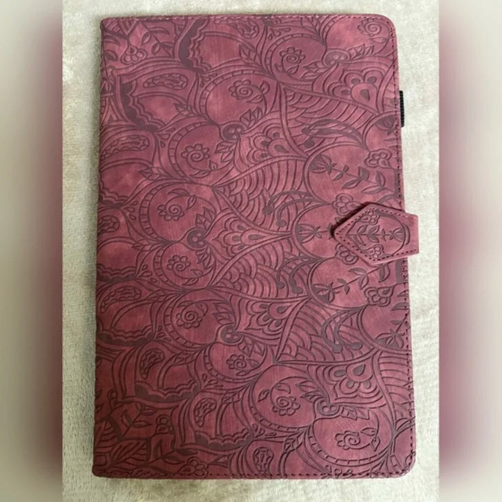 Elegant Tablet‎ Case in Maroon Galaxy A7lite