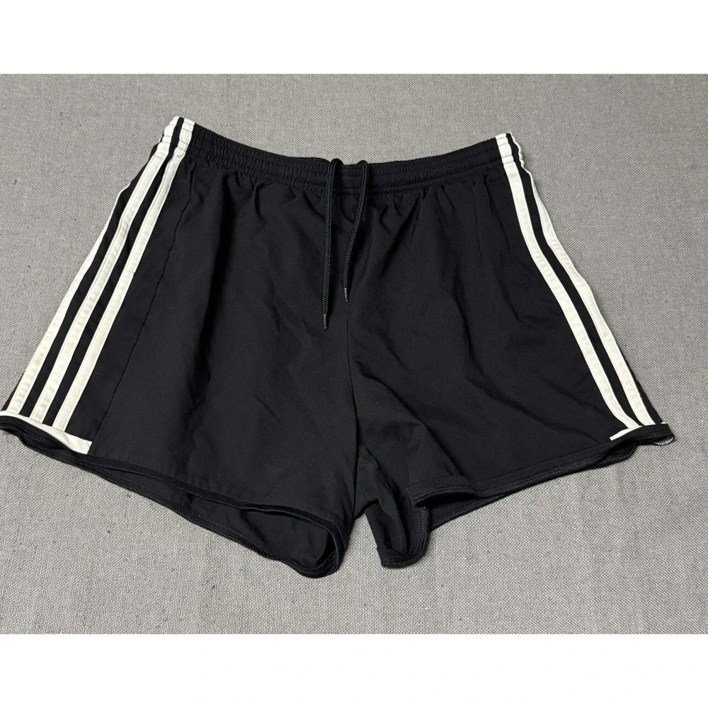 Adidas Mens Adizero Running Shorts Black White Stripes Size S Athletic Recycled