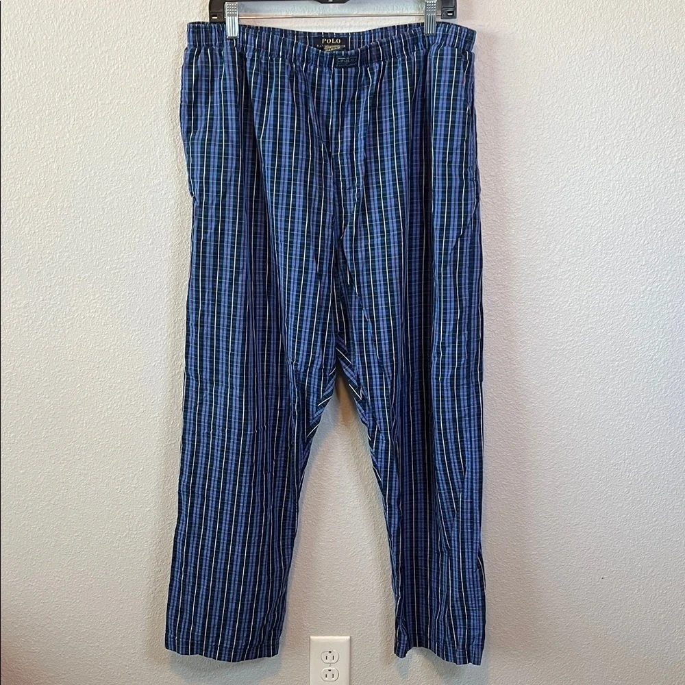 Polo Ralph Lauren Plaid Pajama Pants Blue Size XL