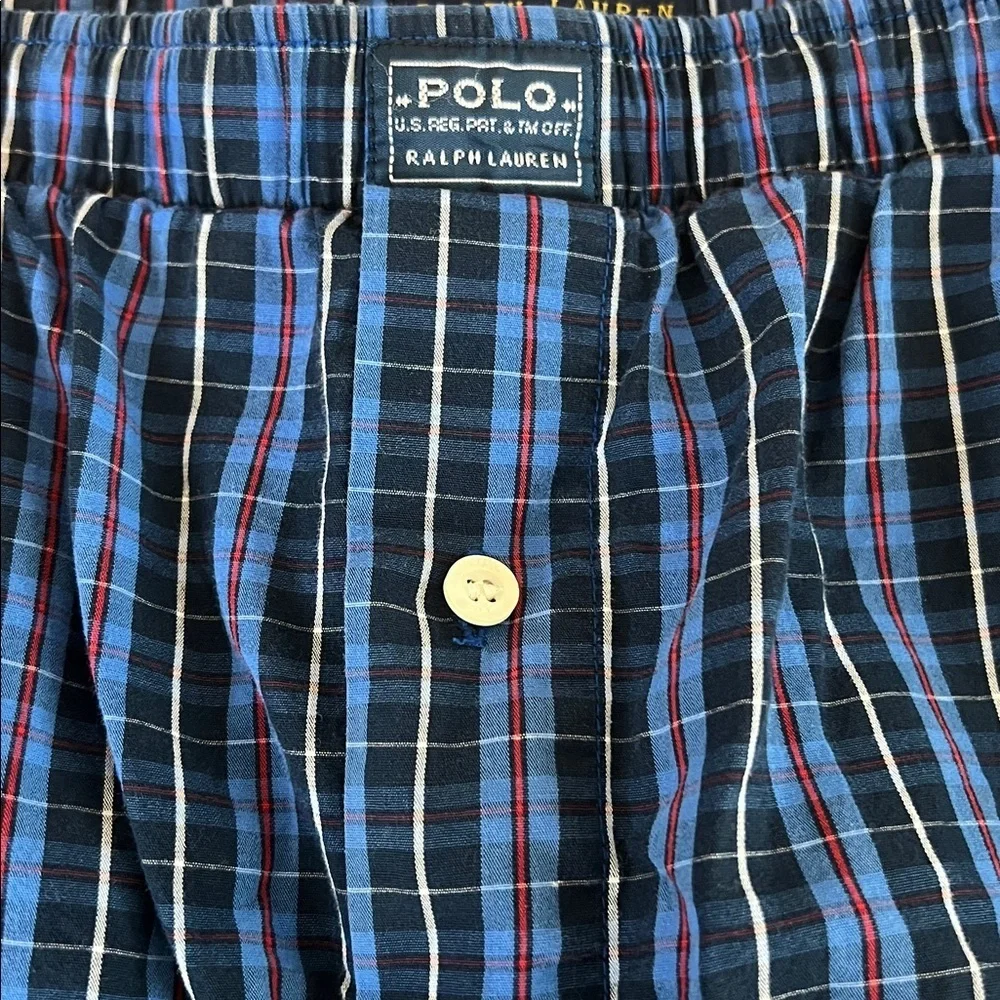 Polo Ralph Lauren Plaid Pajama Pants Blue Size XL