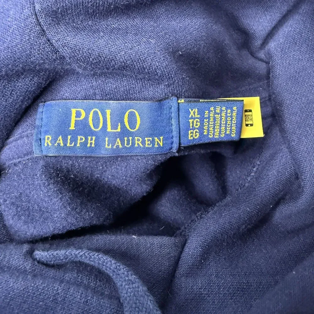Polo Ralph Lauren Polo Bear Denim Flag Hoodie Men XL Navy Americana Y2K