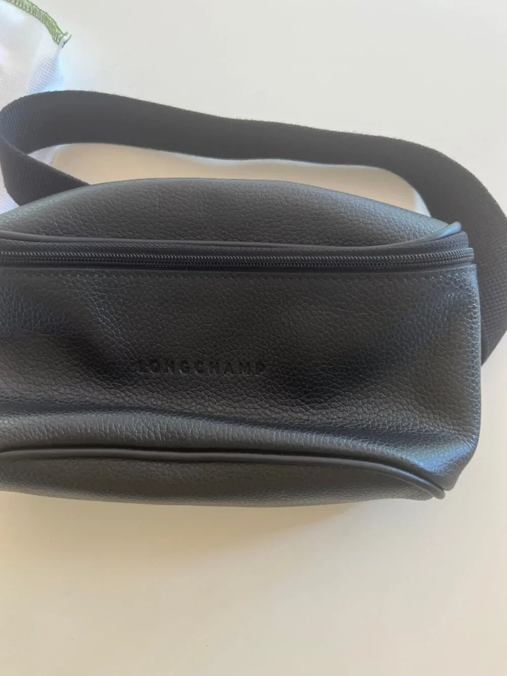 Longchamp Paris LE FOULONNÉ M BELT BAG Womens Black - Leather