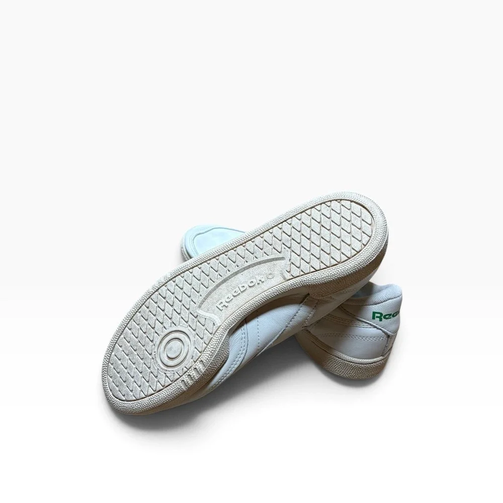 Reebok Classic Club C 85 Chalk White Green Leather Sneakers Women 7.5 BS5242