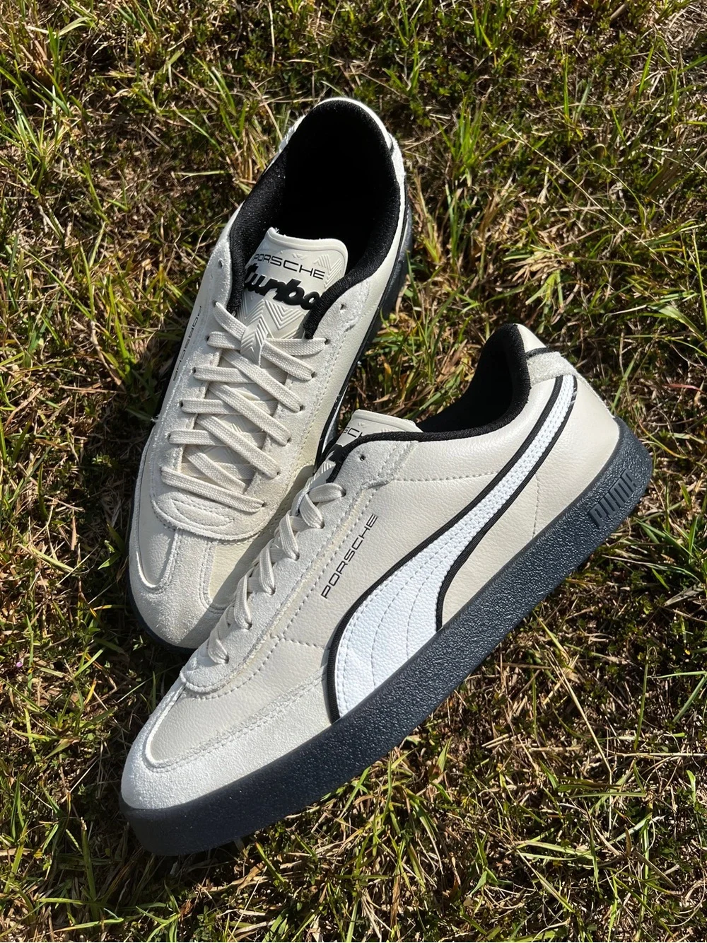 CLEAN Puma x Porsche size 9.5 Womens Legacy Club Suede Cream shoes