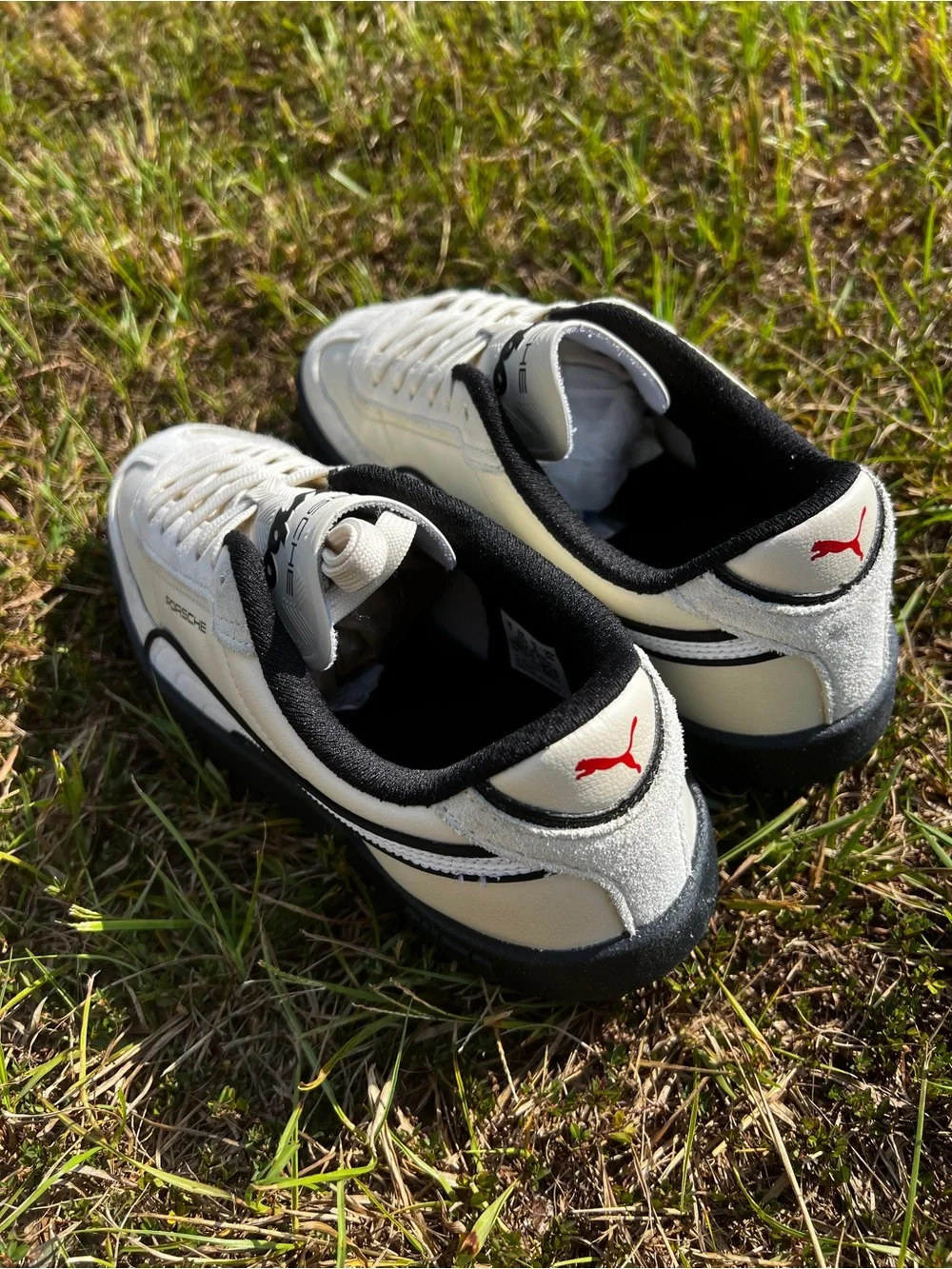 CLEAN Puma x Porsche size 9.5 Womens Legacy Club Suede Cream shoes