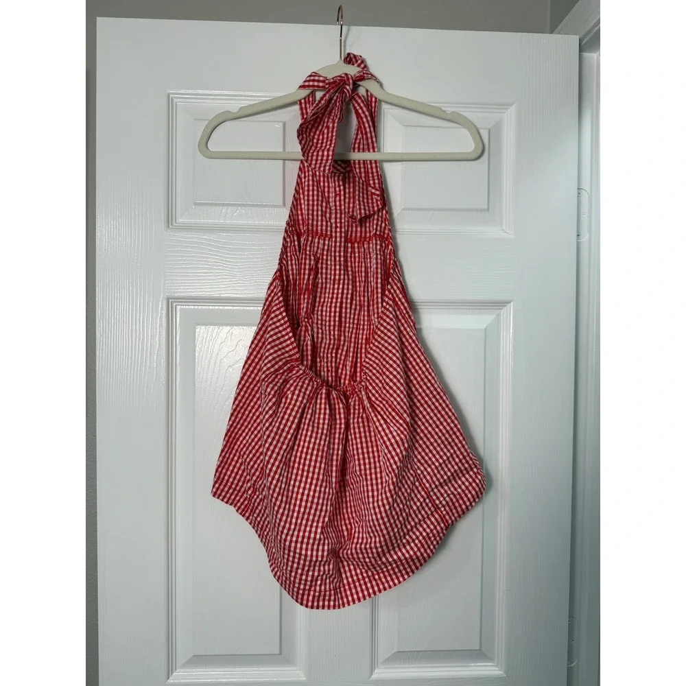 Free People gingham halter