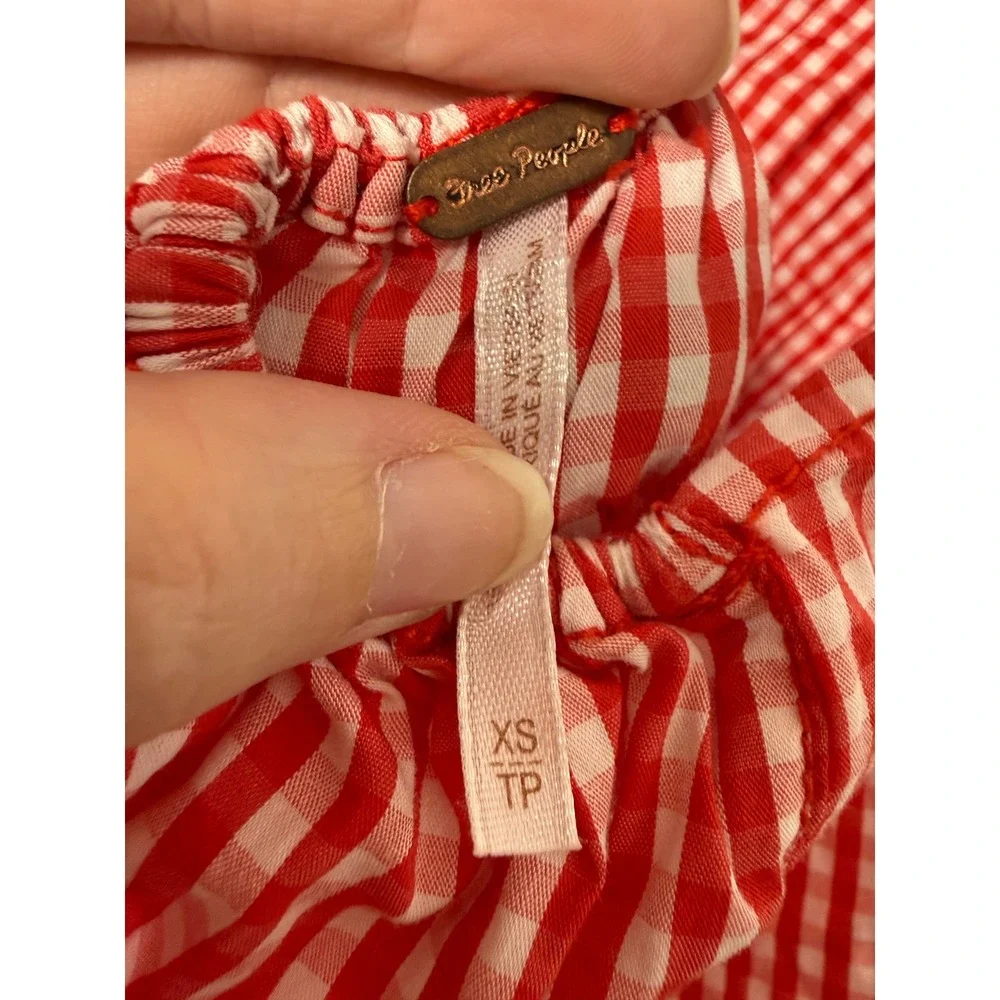 Free People gingham halter