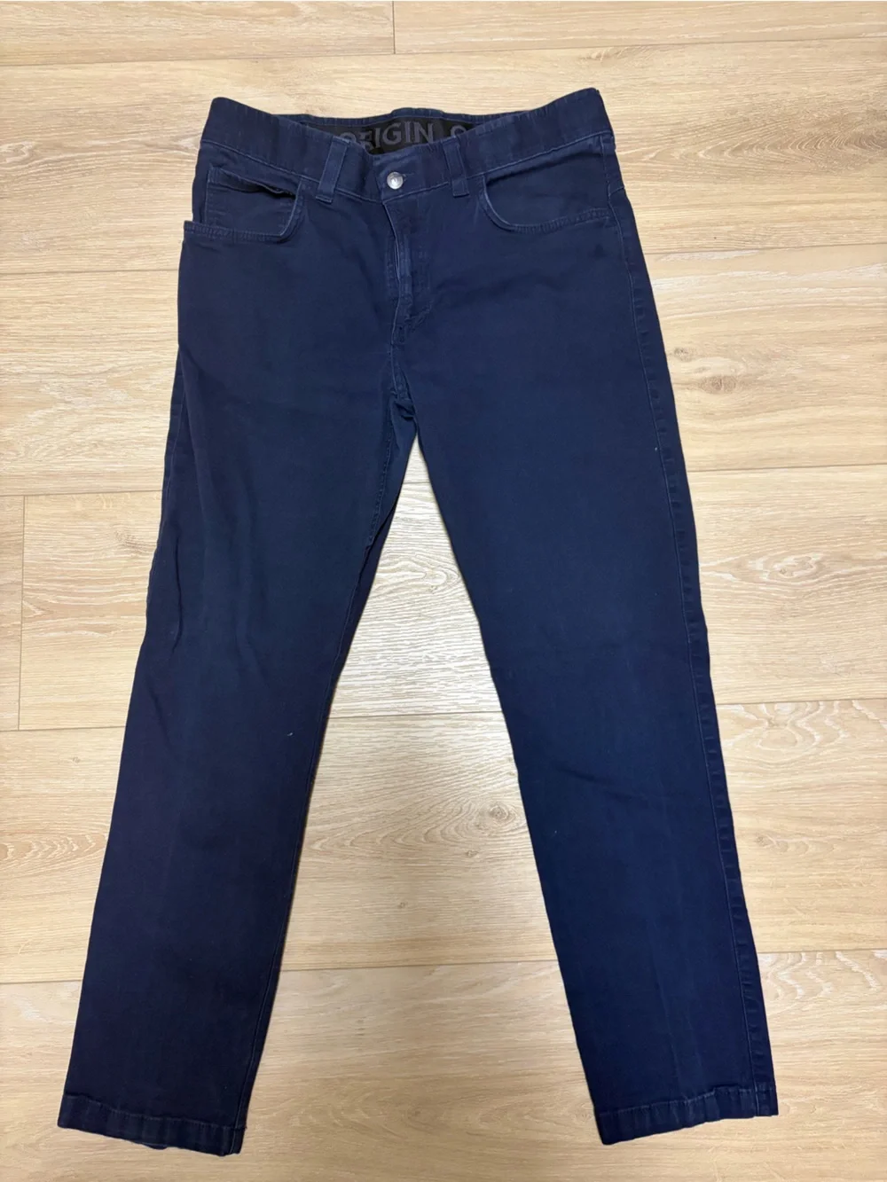 Origins Men's Navy Slim Straight Jeans