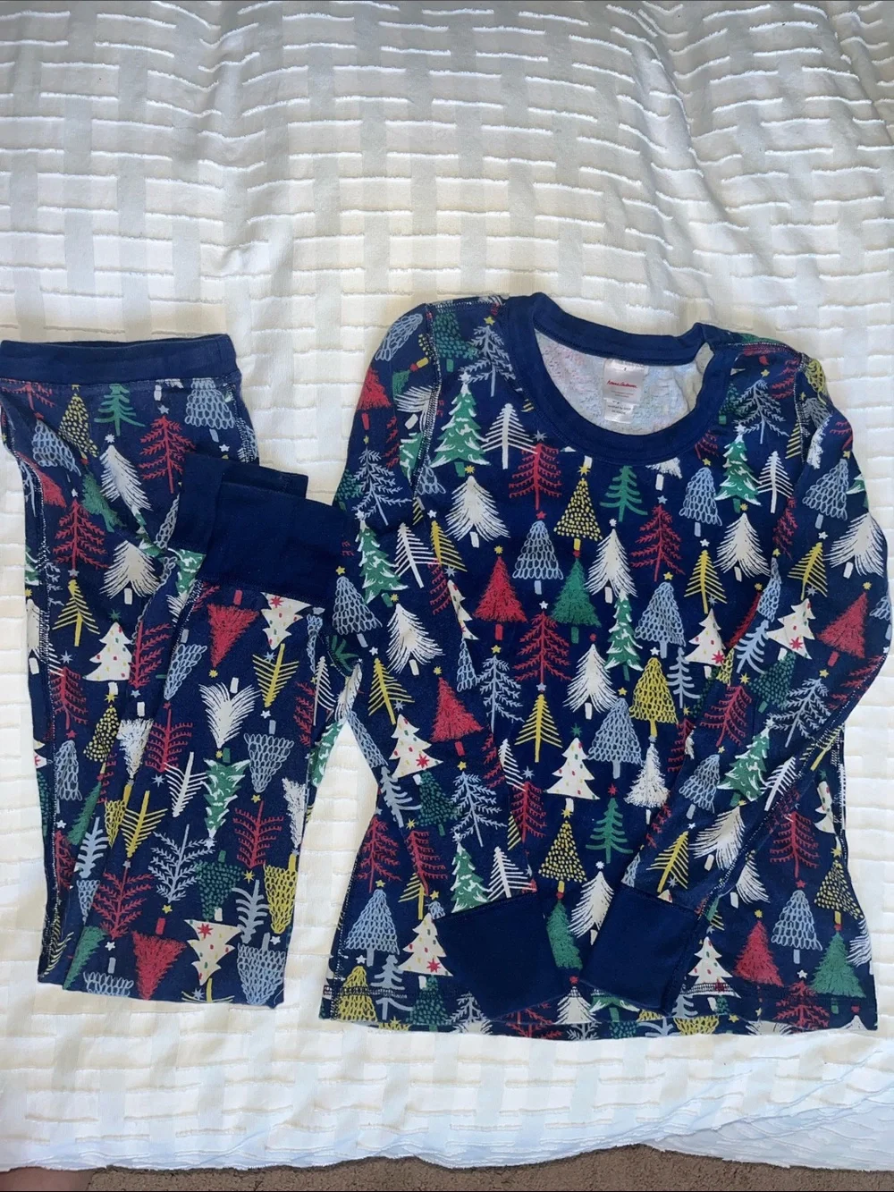 Hanna Andersson Navy Women’s Holiday Tree Pajama Set