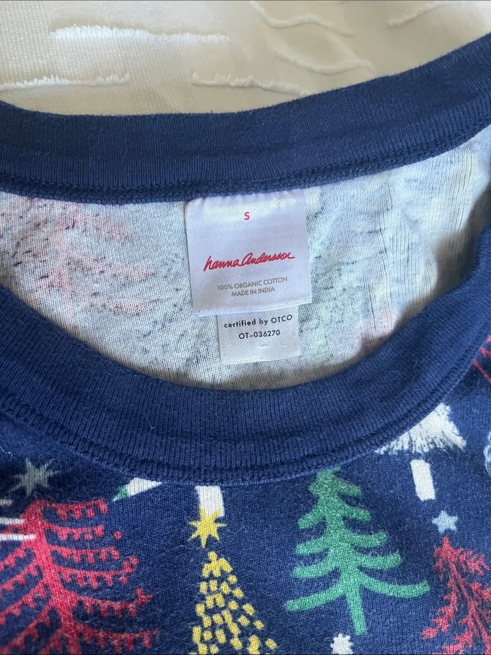 Hanna Andersson Navy Women’s Holiday Tree Pajama Set