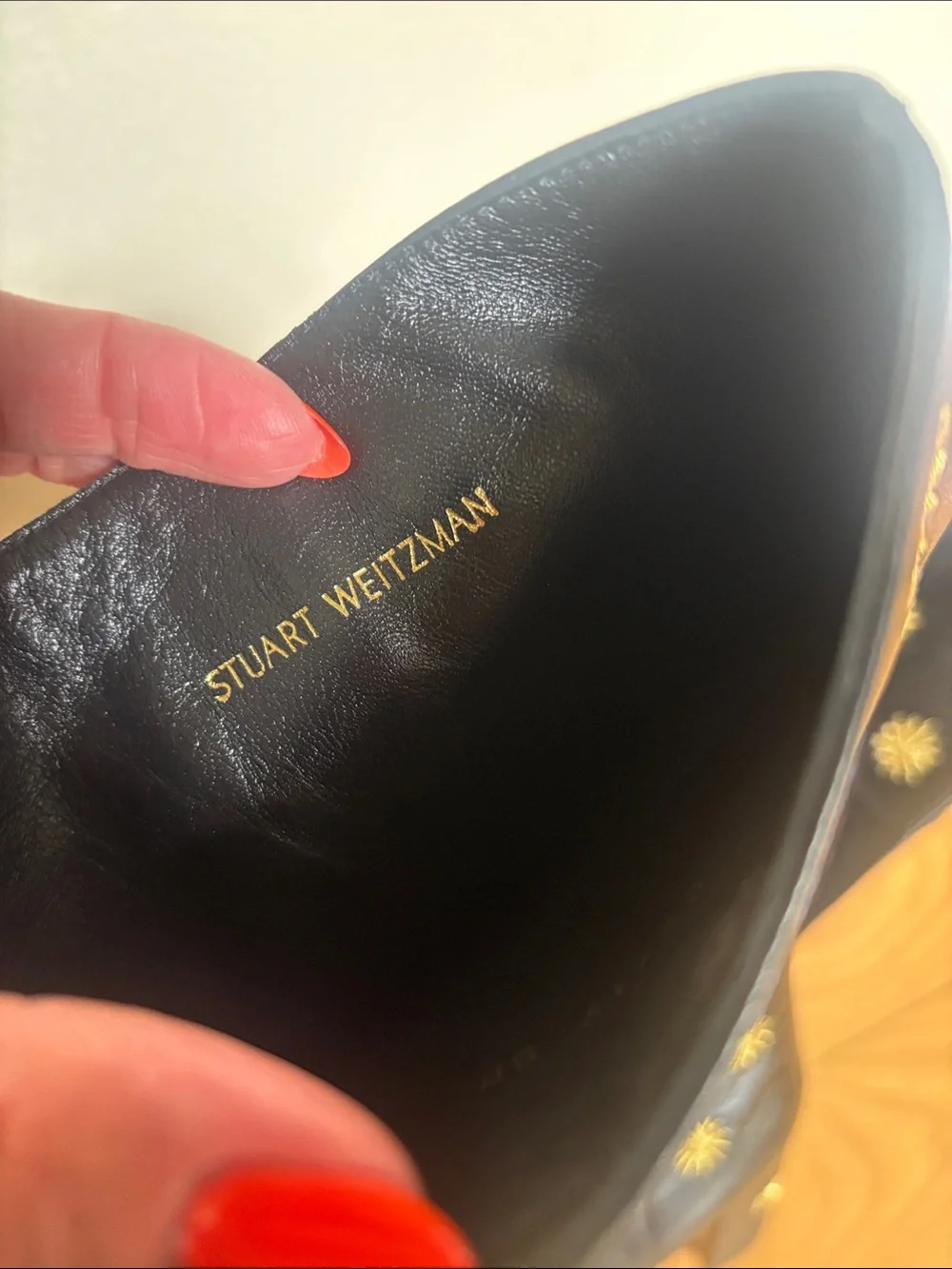 Stuart Weitzman gold comfortable