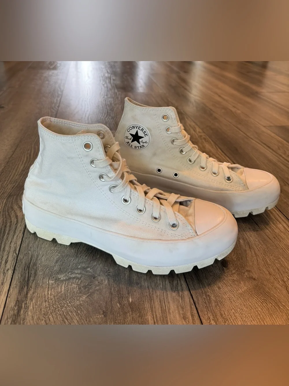 Converse Chuck Taylor All Star Lugged High Platform White Size 9