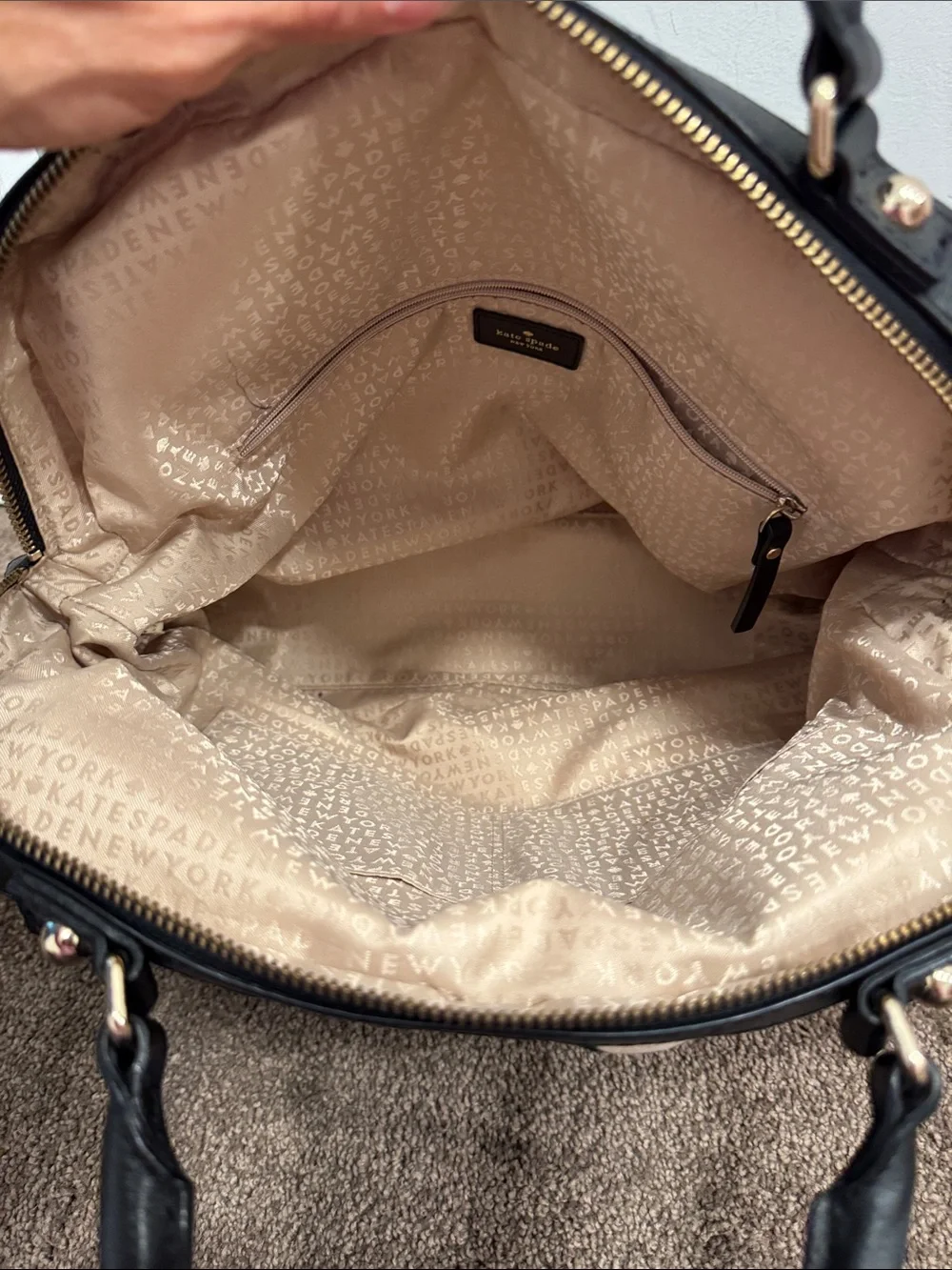 Kate spade looloo zebra print shoulder bag purse