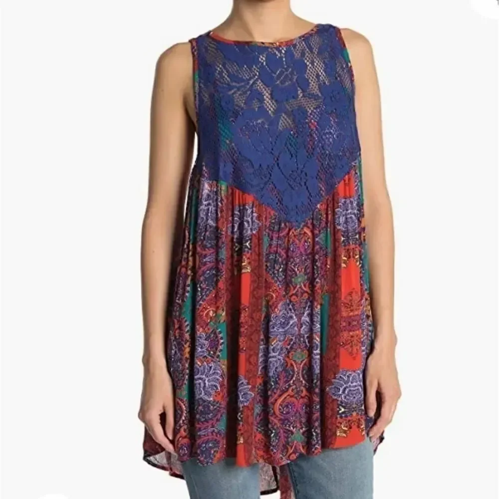 Free people count me in trapeze tunic top