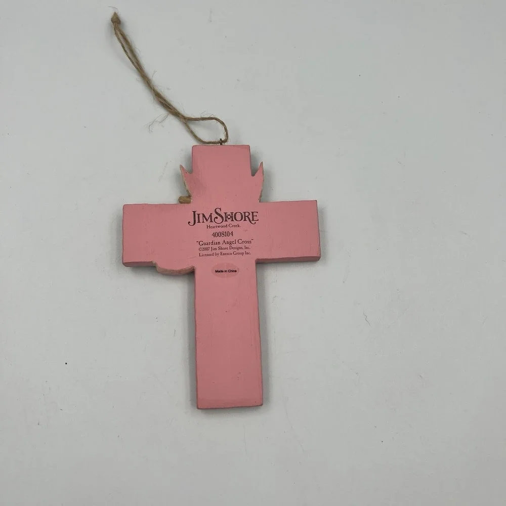 Jim Shore Heartwood Creek Guardian Angel Hanging Cross Ornament 2007 4008104