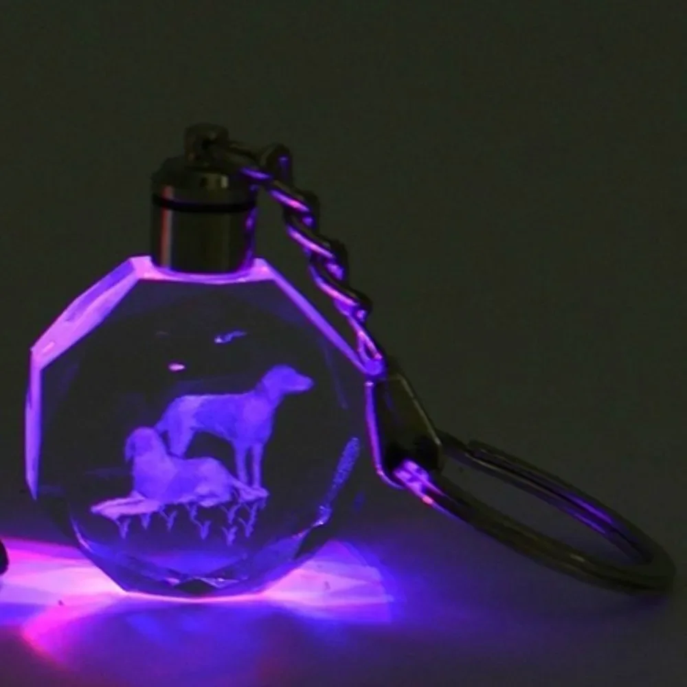 Dog Crystal Key Chain with LED Light 4 For $20