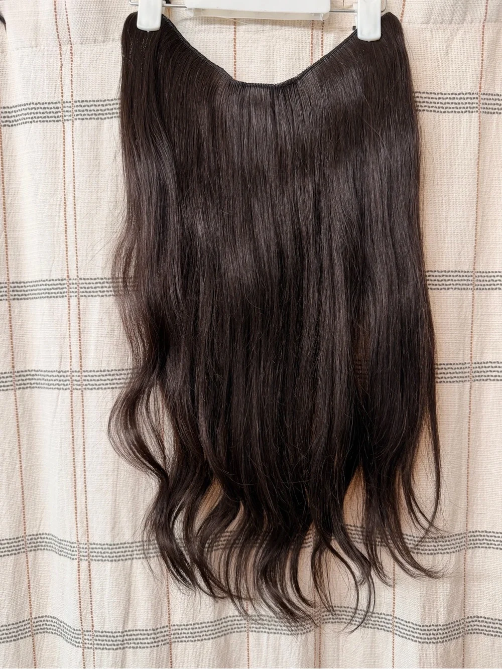 18” Natural Dark Brown Hidden Crown Clip-In Halo Hair Extension- 110g Daydream