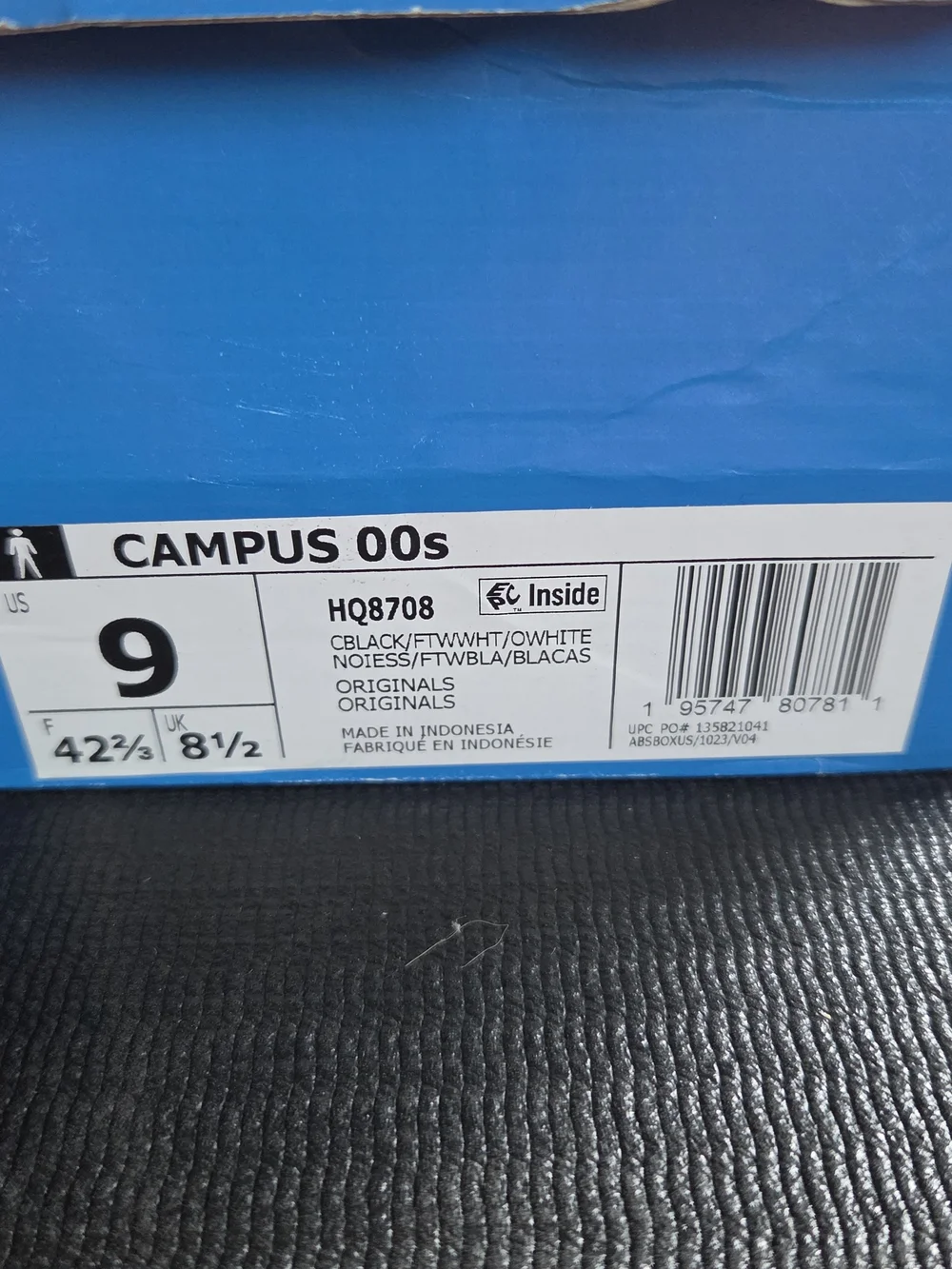 NWT adidas Black and White Campus Suede Sneakers