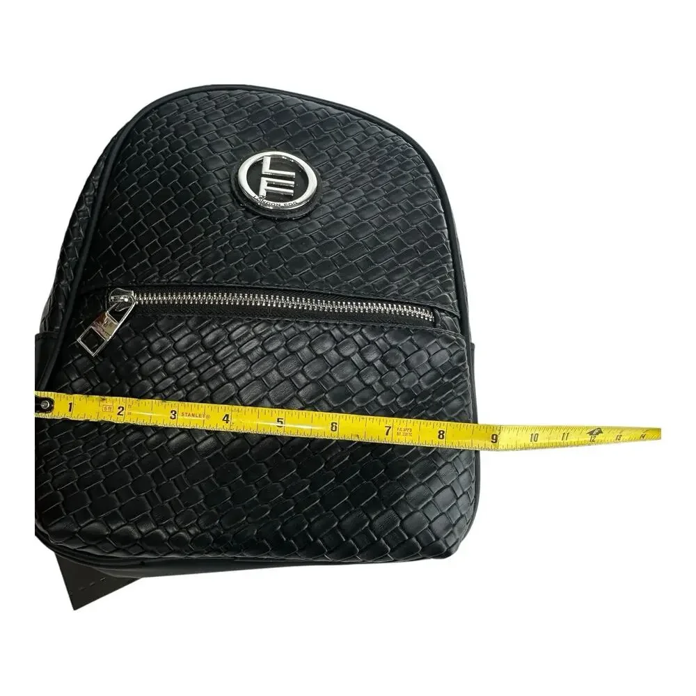 London Fog Bowery Medium Woven Backpack Black