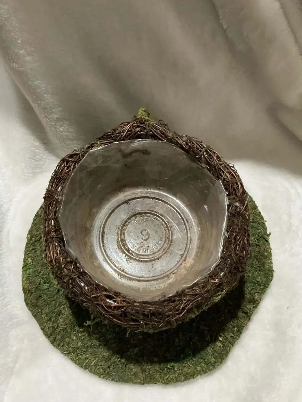 Fairy Garden Tea Cup Planter Moss Twig Container