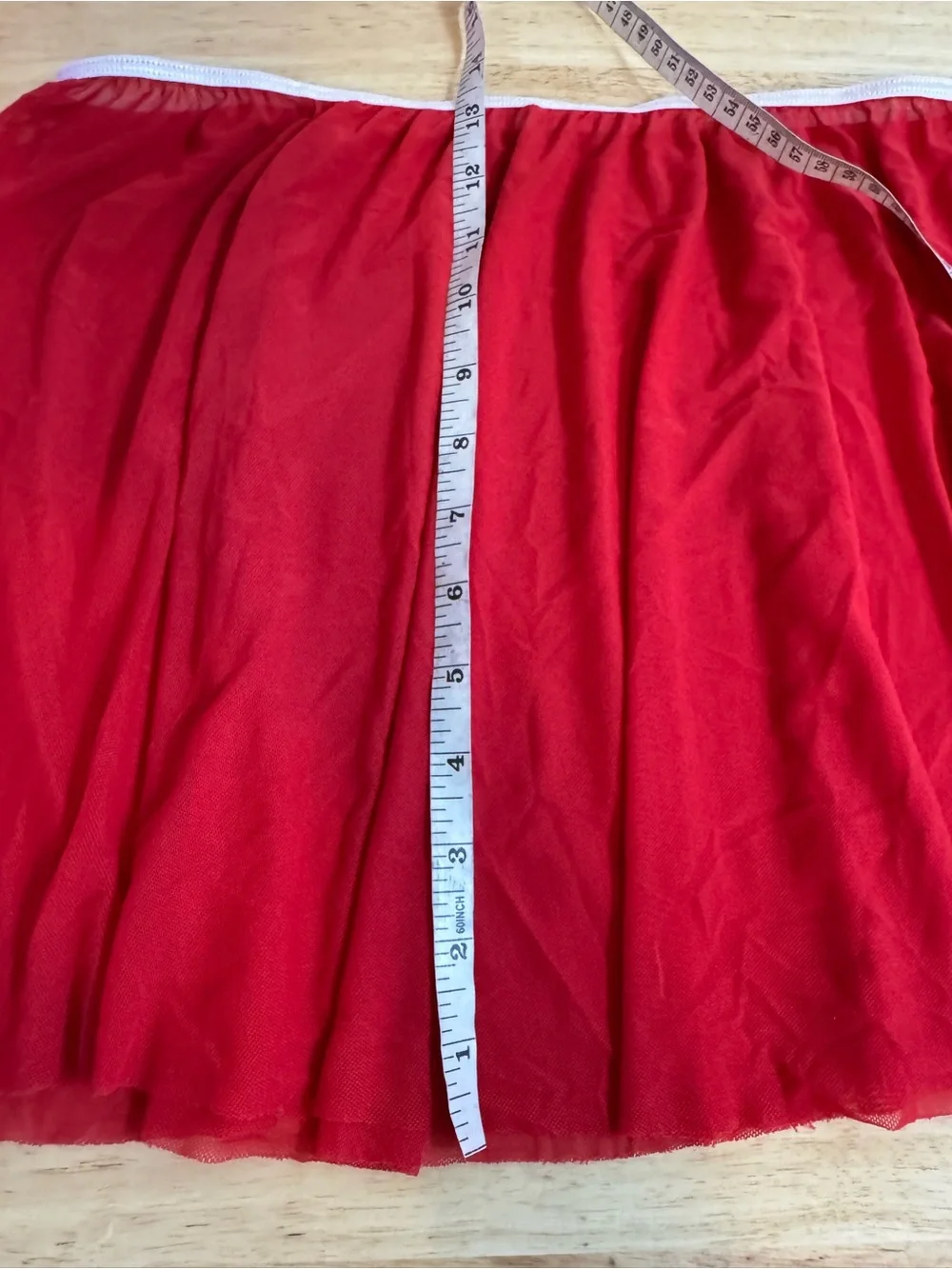 Lipstick Red Sheer Lingerie Circle Skirt