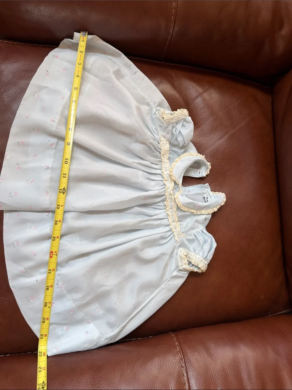 1950’s Classic Light Blue Baby Dress with Lace Trim
