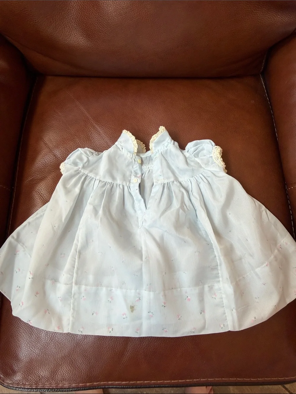 1950’s Classic Light Blue Baby Dress with Lace Trim