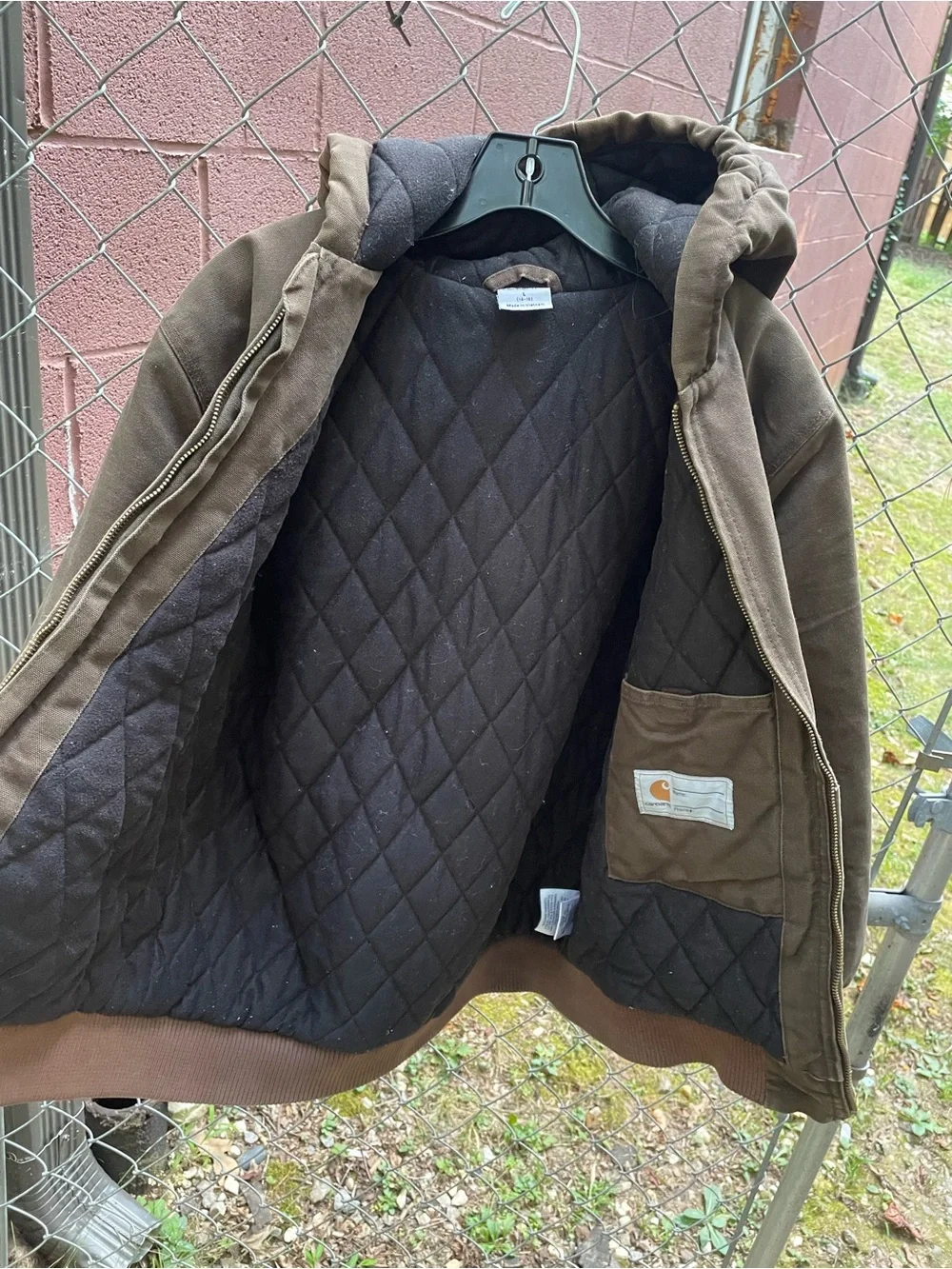 Carhartt Vintage Hooded Brown Jacket Size Large Youth