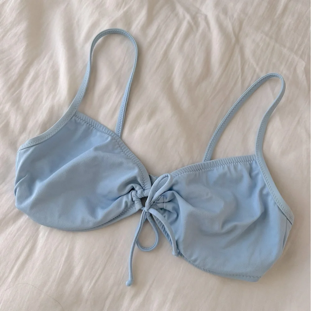J. Crew | Underwire Bikini‎ Top Classic Baby Blue 6 D cup