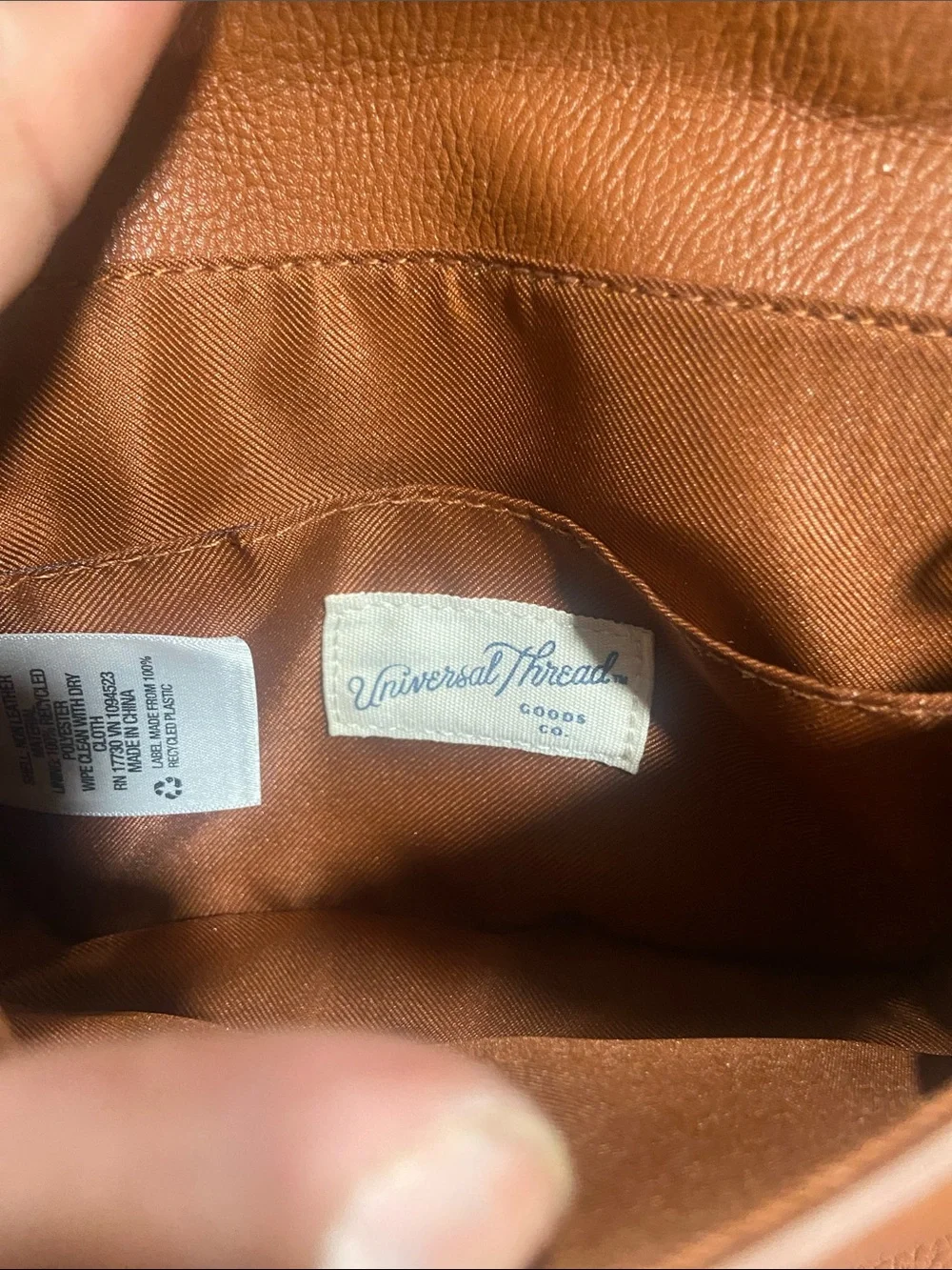 Universal Thread Cognac Brown Shoulder Bag ( missing strap )’