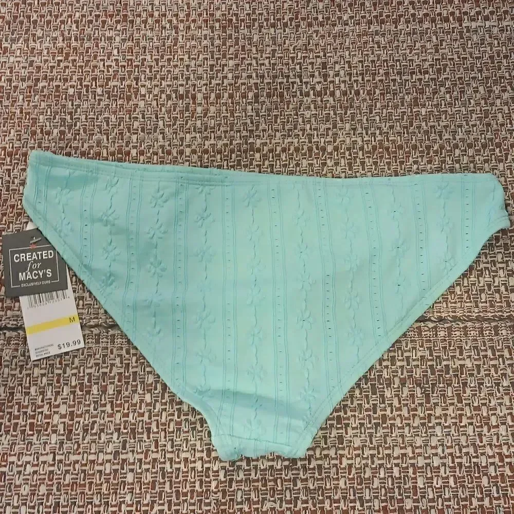 New California‎ Waves Bikini Bottom Medium Style# CW22129TB Blue