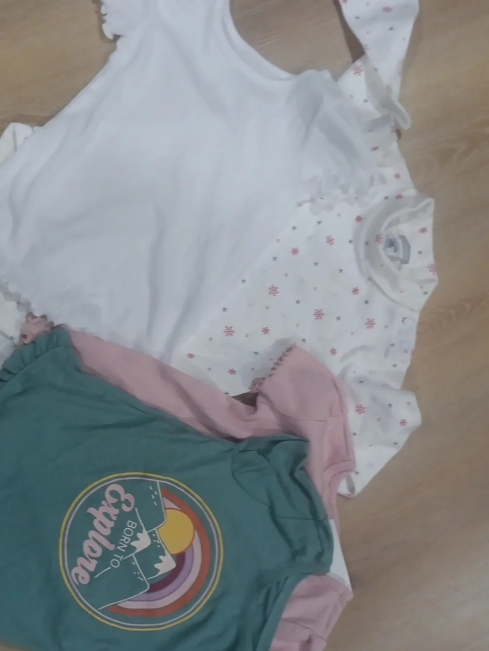 Kids Short Sleeve Top Bundle - White, Pink, Teal