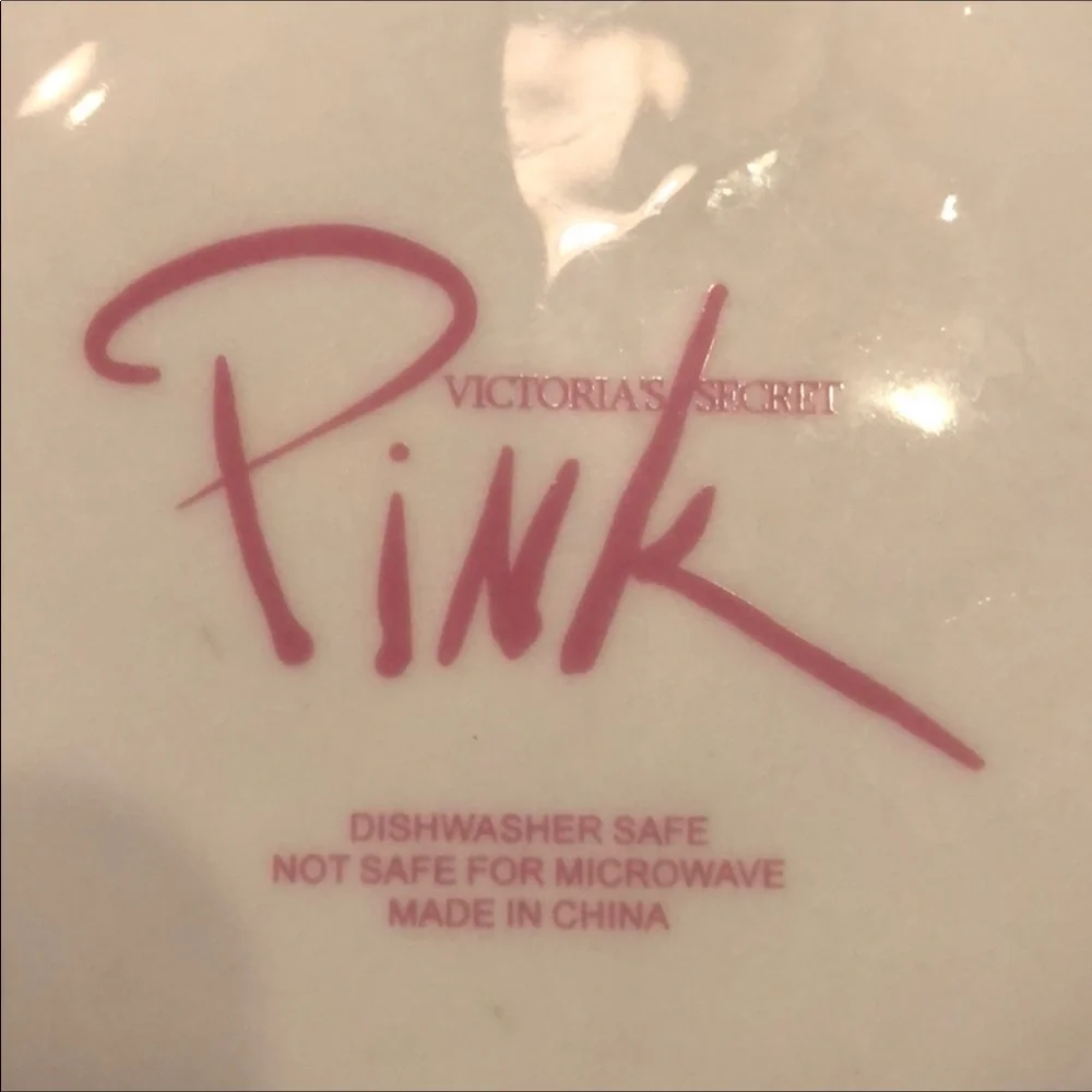 RARE Pink Victoria’s Secret Ceramic dog bowl